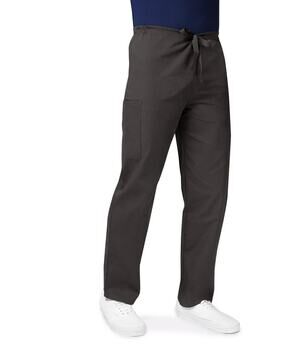 Adar Universal Unisex Scrubs - Drawstring Tapered Leg Scrub Grey Pants Size S